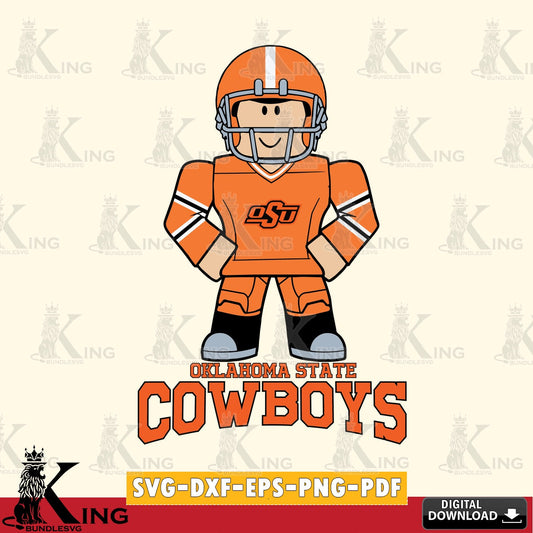 Oklahoma State Cowboys Roblox Cool Football SVG file , NCAA Cricut,  File cut , Digital Download , PDF File