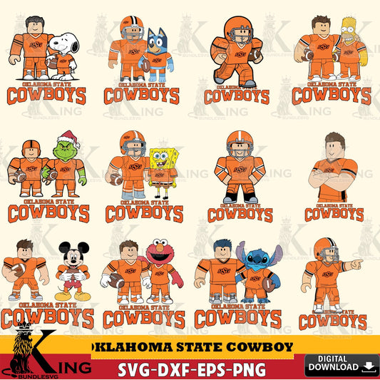 Oklahoma State Cowboys Roblox With Friends football NCAA Bundle SVG file , NCAA Cricut,  File cut , Digital Download , PDF File