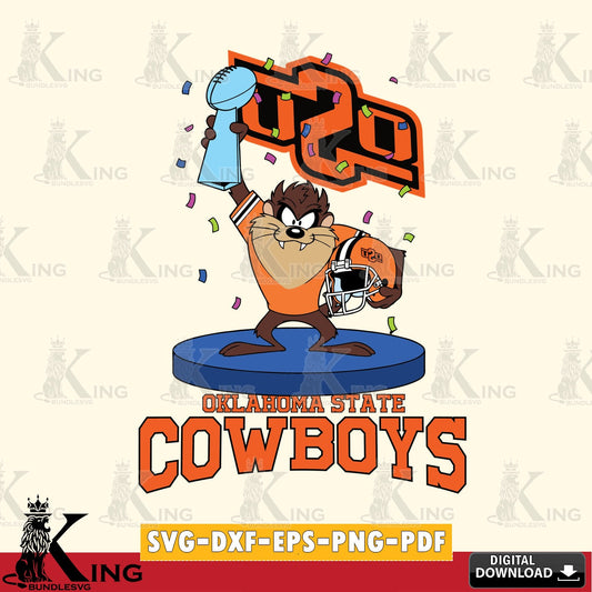 Oklahoma State Cowboys Taz Trophy Podium SVG file, Cut file  , Digital Download , Instant Download, Taz svg, NCAA svg
