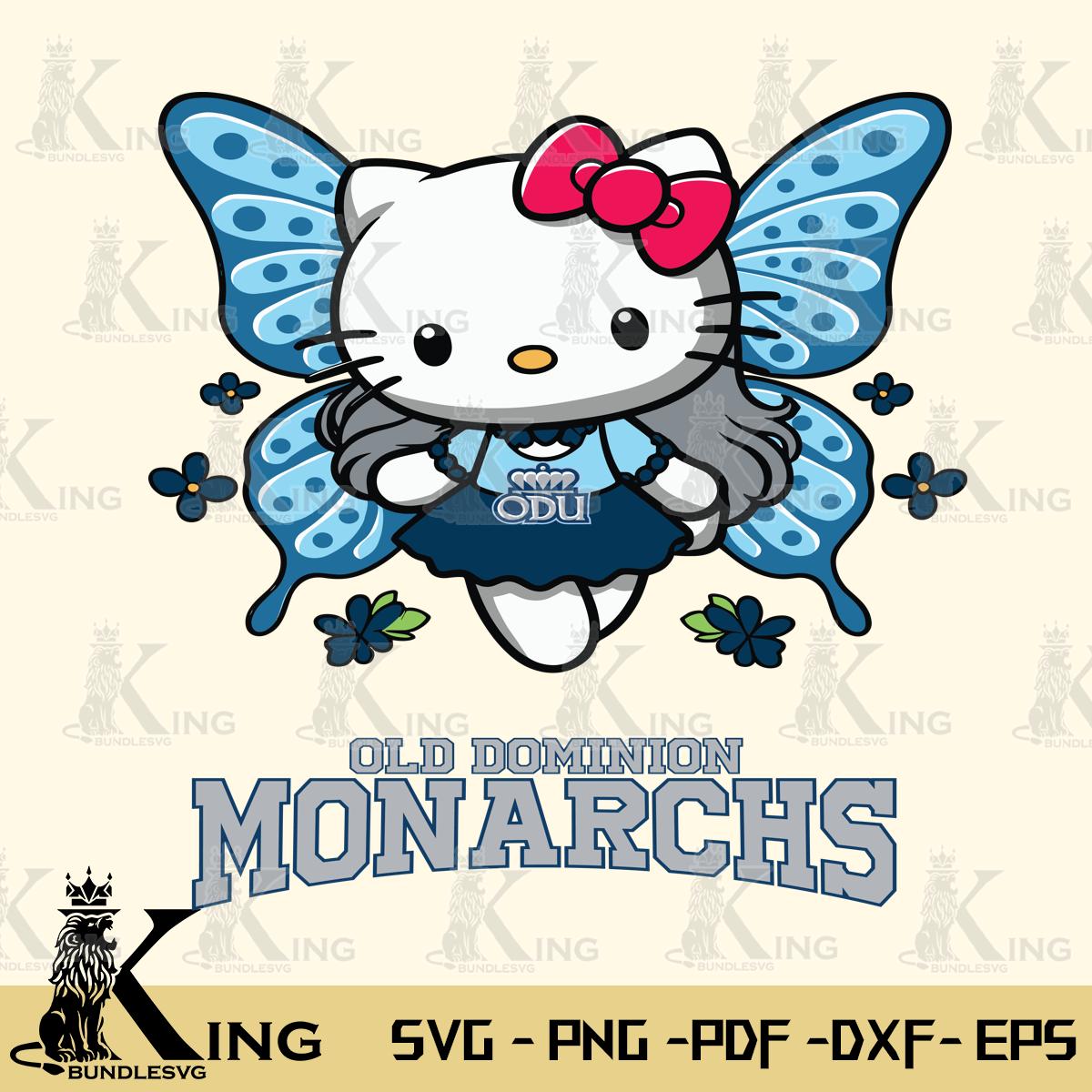 Old Dominion Monarchs Butterfly Kitty Charm Svg Eps Dxf Png File, Digital Download