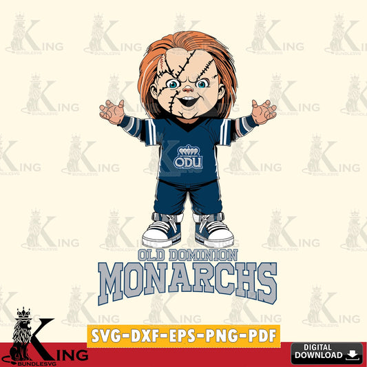Stylish representation of Old Dominion Monarchs Chucky Football, a digital clipart compatible with laser engraving and cutting