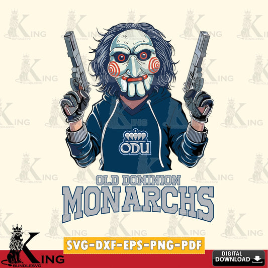 High-quality graphic of Old Dominion Monarchs Jigsaw Billy Football, a high-quality vector for DIY scrapbooking and home decor
