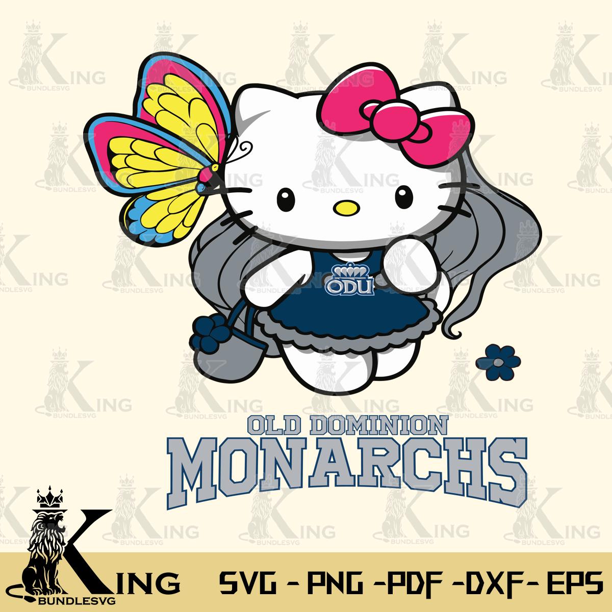 Old Dominion Monarchs Kitty Cartoon Svg Eps Dxf Png File, Digital Download