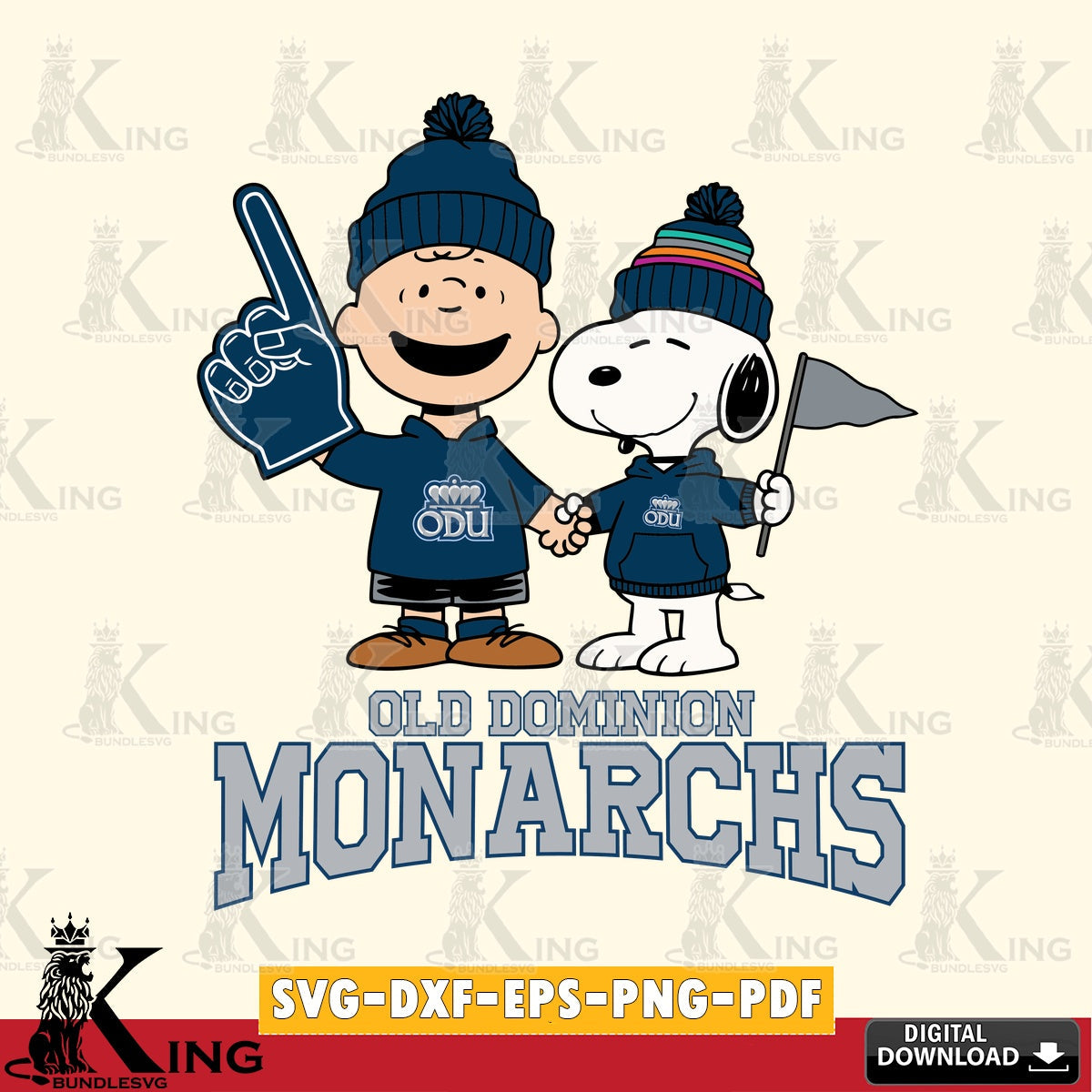 Old Dominion Monarchs Peanuts Fan Gear SVG, Cricut, Cut file  , Digital Download , Instant Download, Peanuts svg, NCAA svg, Football svg, Sport svg