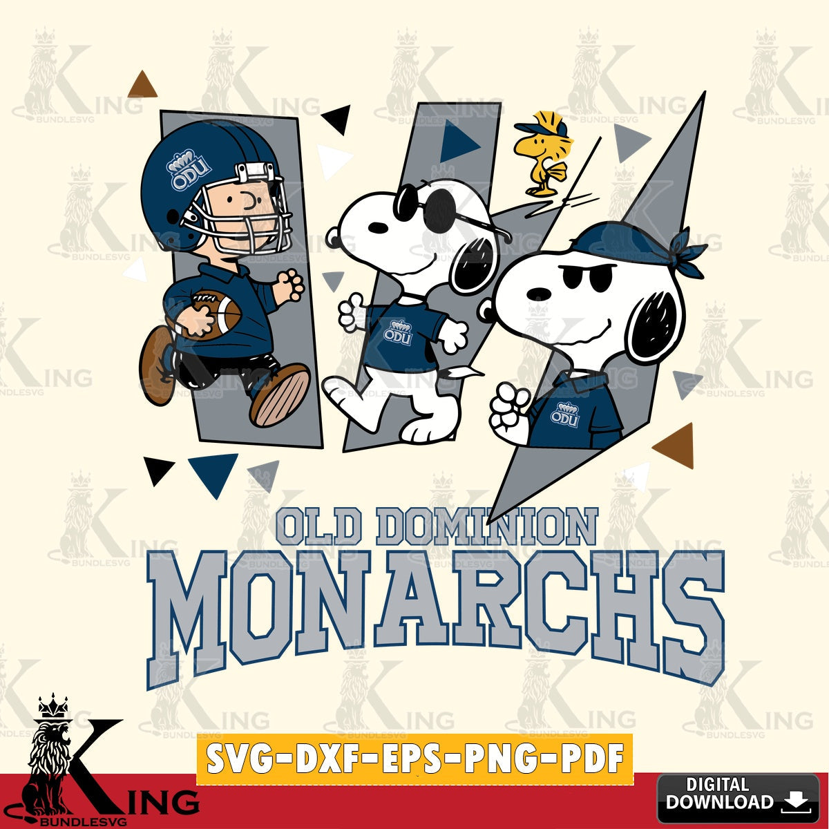 Old Dominion Monarchs Peanuts Joe Cool SVG, Cricut, Cut file  , Digital Download , Instant Download, Peanuts svg, NCAA svg, Football svg, Sport svg