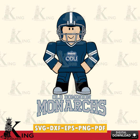 Old Dominion Monarchs Roblox Cool Football SVG file , NCAA Cricut,  File cut , Digital Download , PDF File