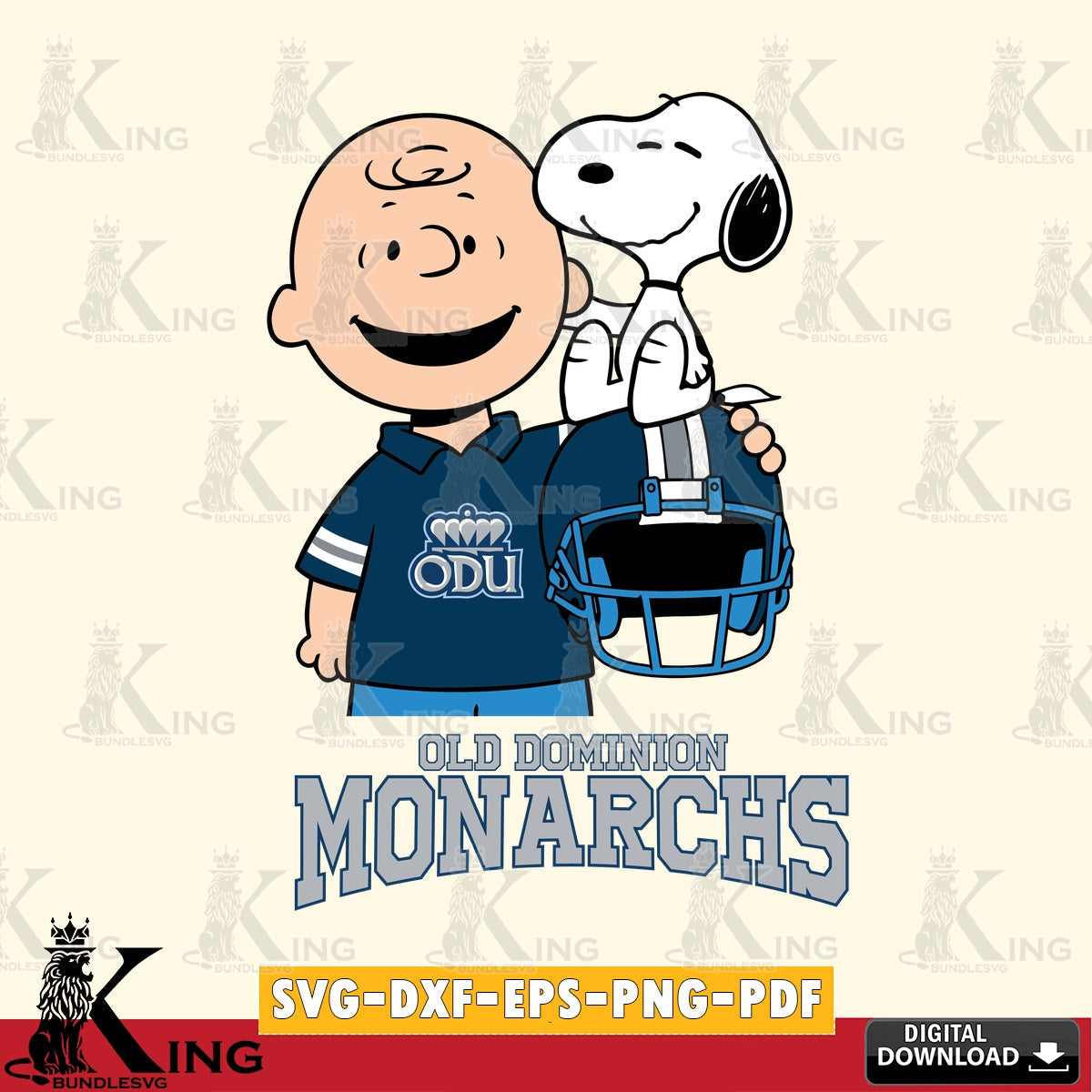 Old Dominion Monarchs Snoopy On Helmet SVG, Cricut, Cut file  , Digital Download , Instant Download, Peanuts svg, NCAA svg, Football svg, Sport svg