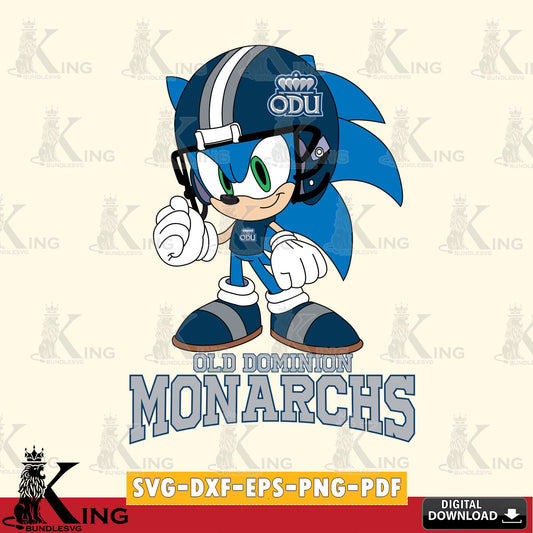 Old Dominion Monarchs Sonic Football Mascot SVG file, Vector , Digital Download , PDF File , Instant Download