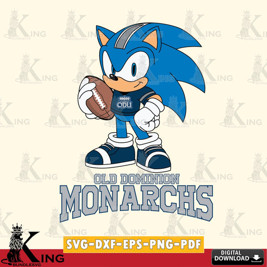 Printable art of Old Dominion Monarchs Sonic Game Day Ready digital clipart compatible with laser engraving and cutting