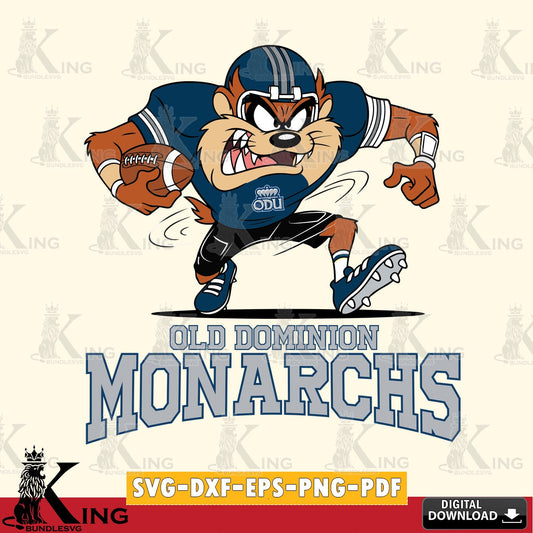 Old Dominion Monarchs Taz Football Helmet SVG file, Cut file  , Digital Download , Instant Download, Taz svg, NCAA svg