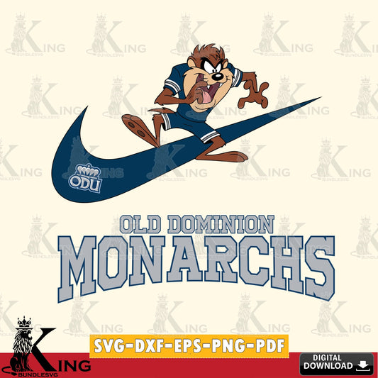 Old Dominion Monarchs Taz Football Nike SVG file, Cut file  , Digital Download , Instant Download, Taz svg, NCAA svg