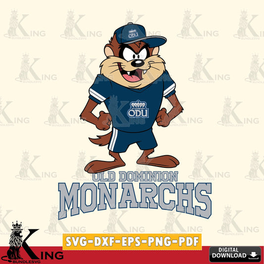 Old Dominion Monarchs Taz Standing Pose SVG file, Cut file  , Digital Download , Instant Download, Taz svg, NCAA svg