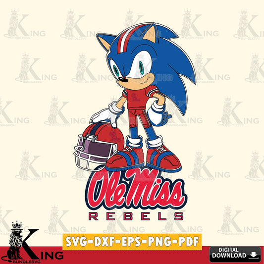 Ole Miss Rebels Sonic Player Football SVG file, Vector , Digital Download , PDF File , Instant Download