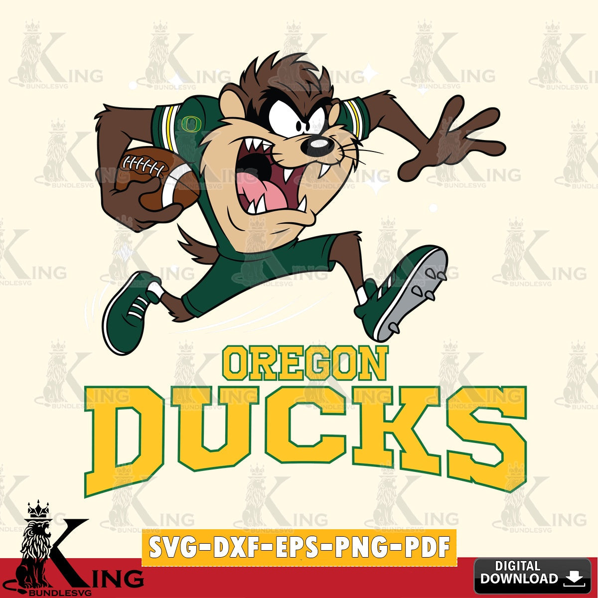 Oregon Ducks Angry Taz Football SVG file, Cut file  , Digital Download , Instant Download, Taz svg, NCAA svg