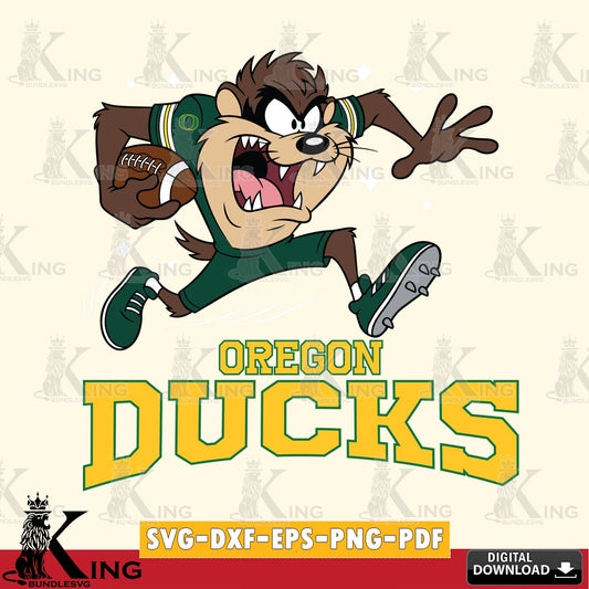 Oregon Ducks Angry Taz Football SVG file, Cut file  , Digital Download , Instant Download, Taz svg, NCAA svg