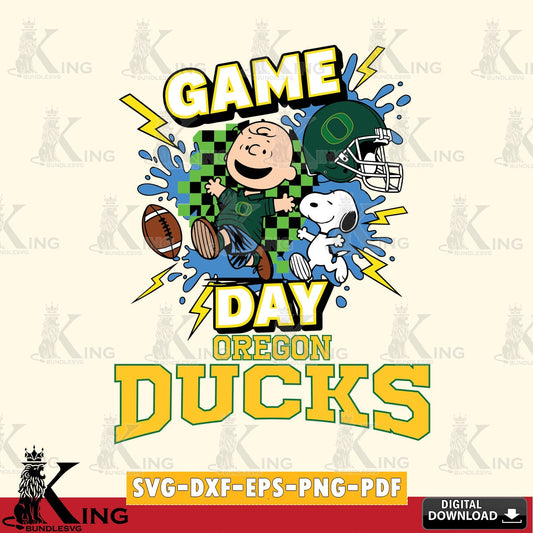 Oregon Ducks Game Day Peanuts SVG, Cricut, Cut file  , Digital Download , Instant Download, Peanuts svg, NCAA svg, Football svg, Sport svg