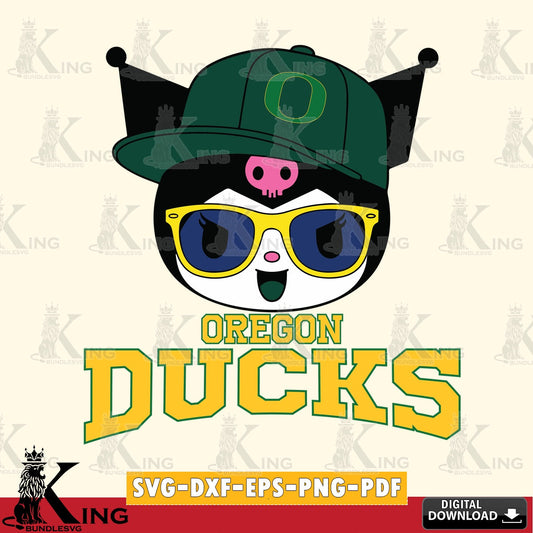Oregon Ducks Kuromi Football Cool SVG file, Cricut, Cut file  , Digital Download , Instant Download, Sanrio svg, Clipart