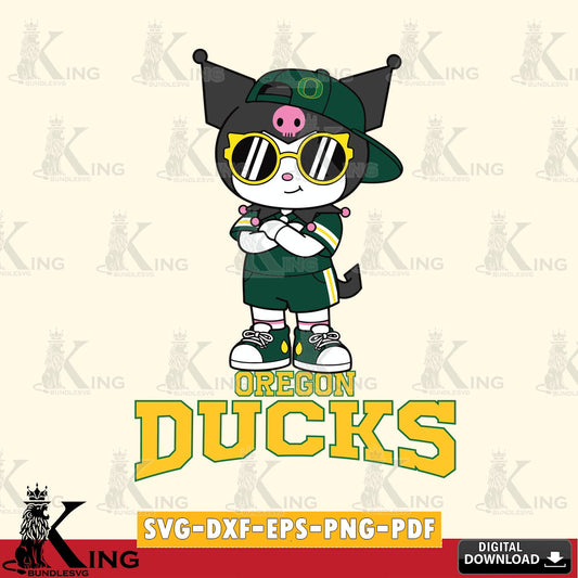 Oregon Ducks Kuromi Football Jersey SVG file, Cricut, Cut file  , Digital Download , Instant Download, Sanrio svg, Clipart