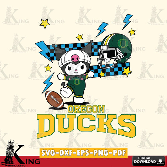 Oregon Ducks Kuromi Game Day SVG file, Cricut, Cut file  , Digital Download , Instant Download, Sanrio svg, Clipart