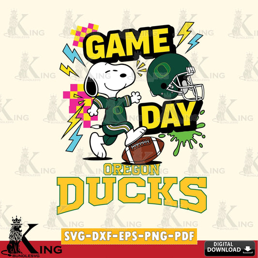 Oregon Ducks Snoopy Game day SVG, Cricut, Cut file  , Digital Download , Instant Download, Peanuts svg, NCAA svg, Football svg, Sport svg