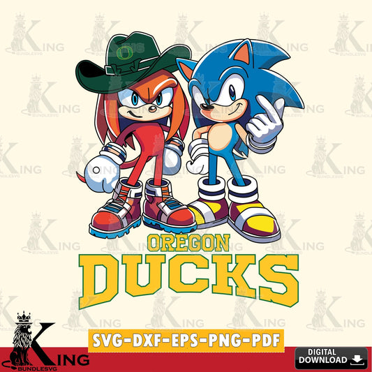 Oregon Ducks Sonic & Knuckles Football Mascot SVG file, Vector , Digital Download , PDF File , Instant Download