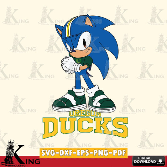 Oregon Ducks Sonic cute Football SVG file, Vector , Digital Download , PDF File , Instant Download