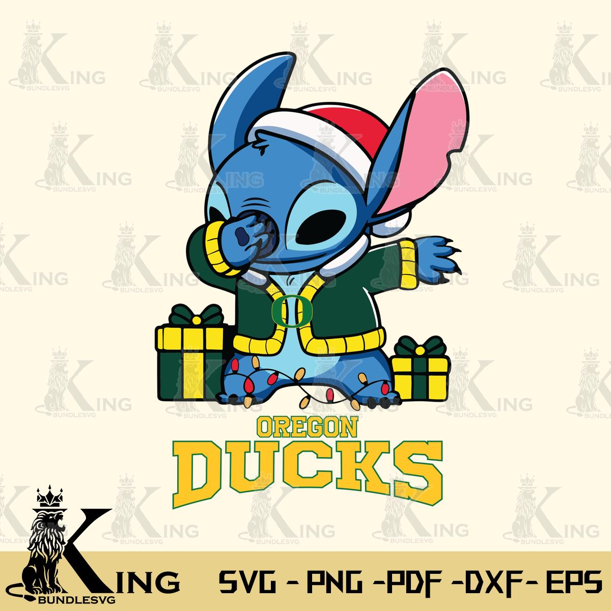 Oregon Ducks Stitch Merry Christmas Svg Eps Dxf Png File, Digital Download