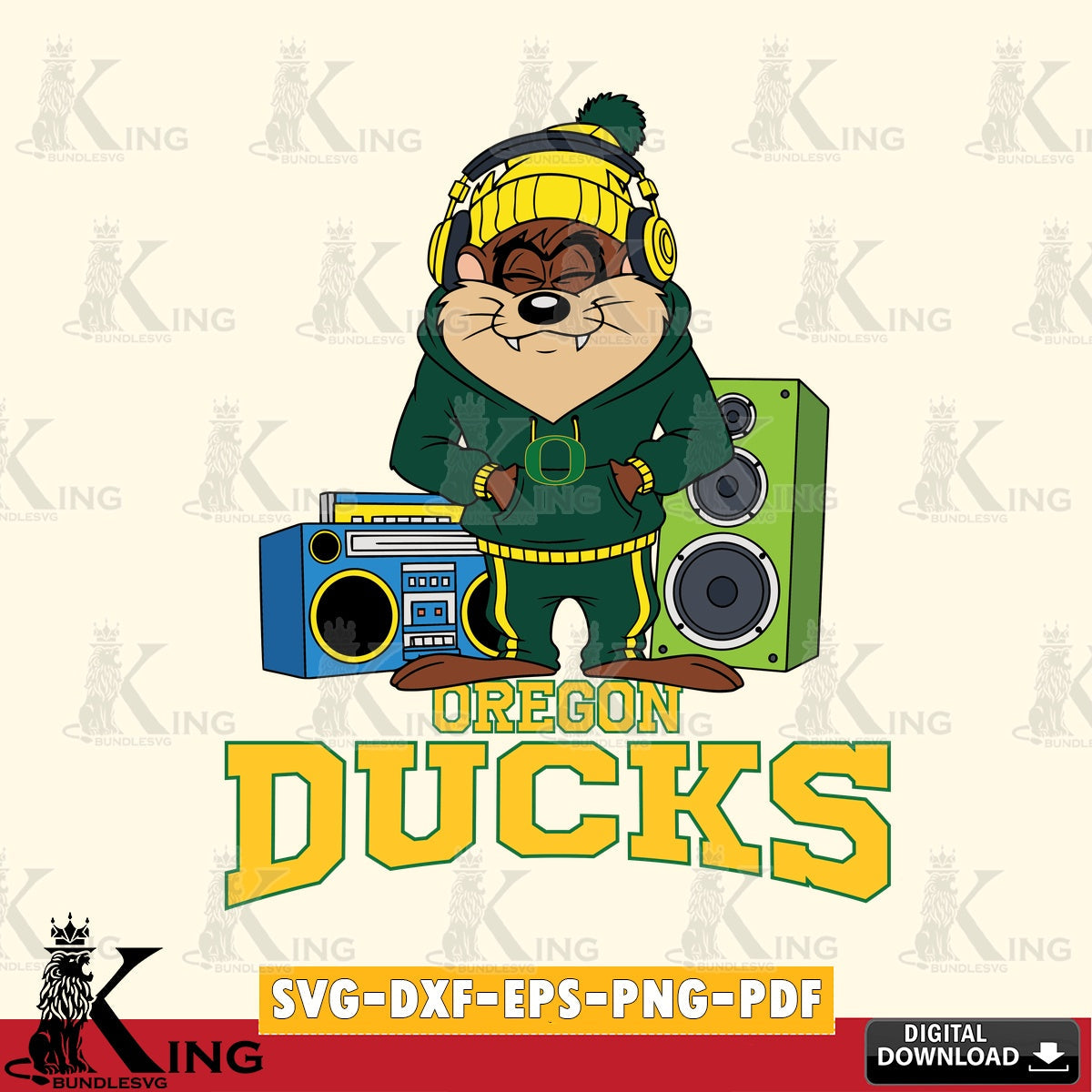 Oregon Ducks Taz Hip Hop SVG file, Cut file  , Digital Download , Instant Download, Taz svg, NCAA svg