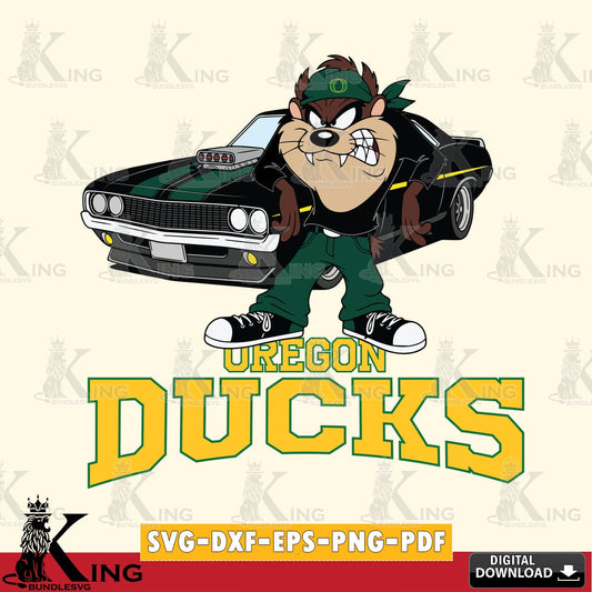 Oregon Ducks Taz Racing Car SVG file, Cut file  , Digital Download , Instant Download, Taz svg, NCAA svg