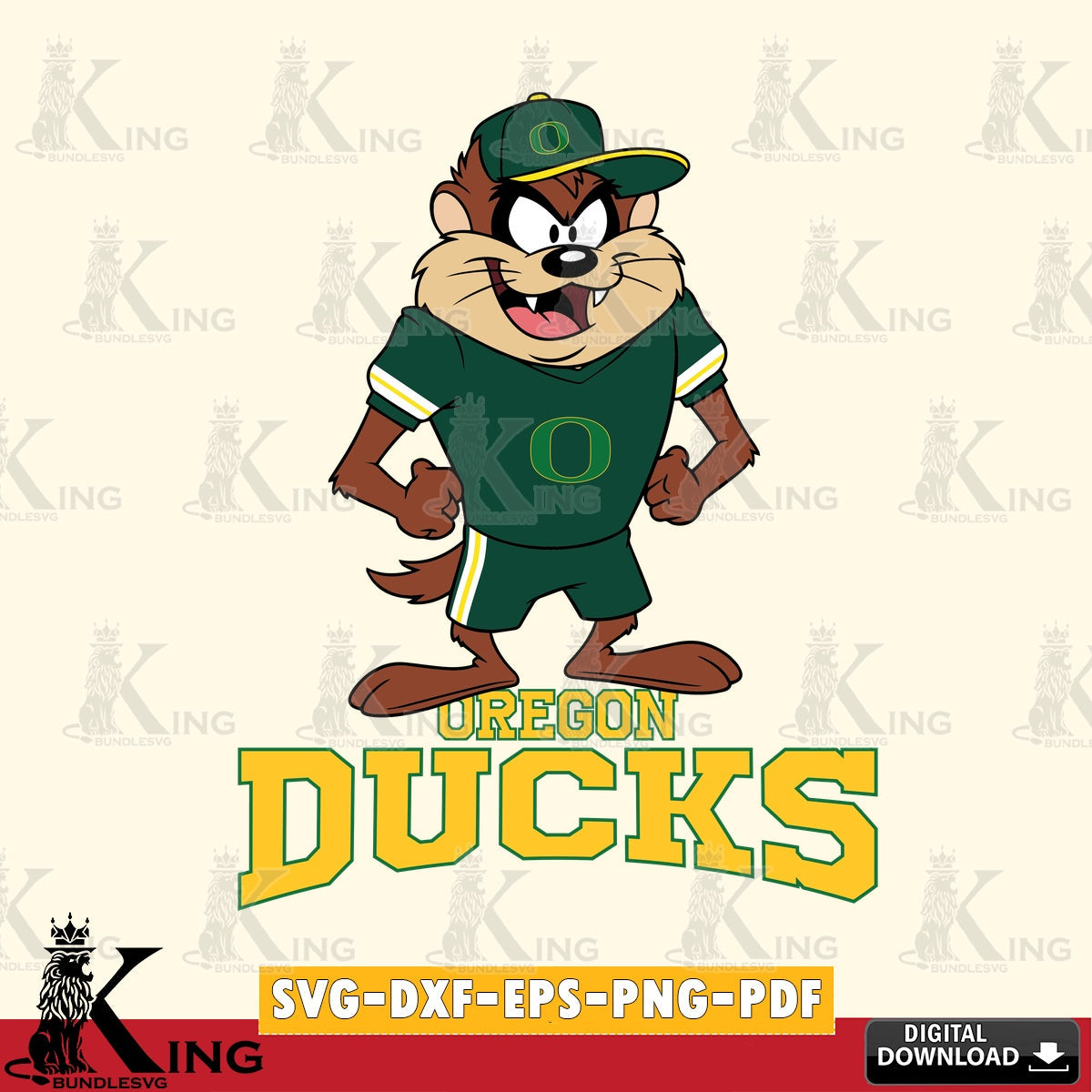 Oregon Ducks Taz Standing Pose SVG file, Cut file  , Digital Download , Instant Download, Taz svg, NCAA svg