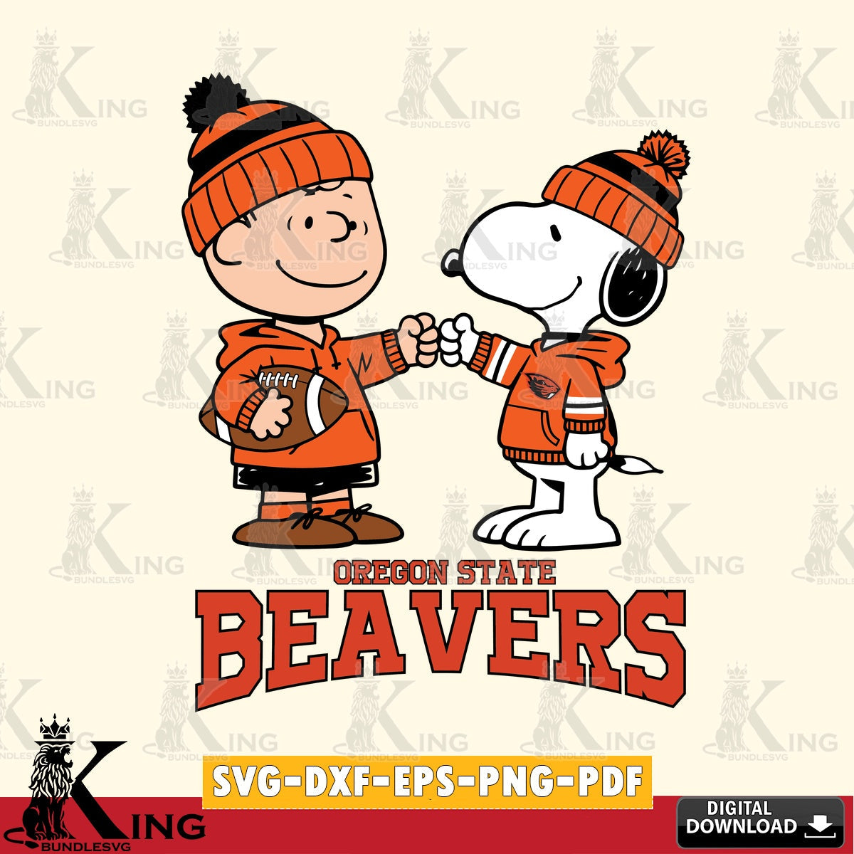 Oregon State Beavers CharlieBrown Football Fist Bump SVG, Cricut, Cut file  , Digital Download , Instant Download, Peanuts svg, NCAA svg, Football svg, Sport svg
