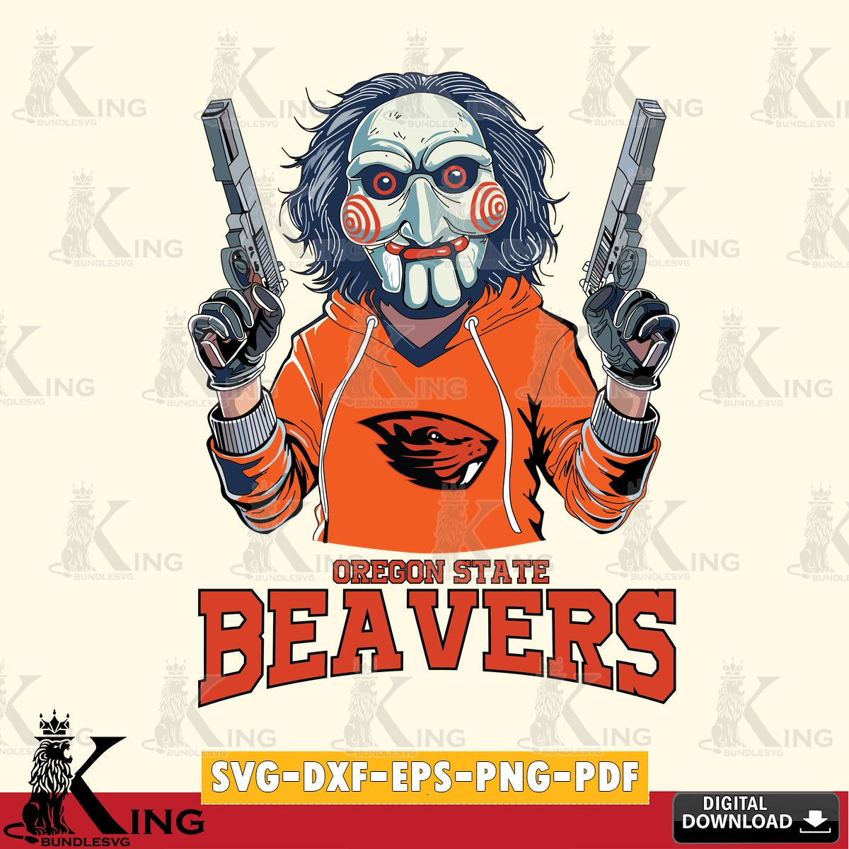 Printable art of Oregon State Beavers Jigsaw Billy Football NCAA vector art for engraving, cutting, and printing