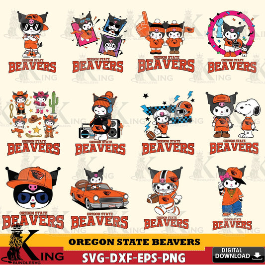 Oregon State Beavers Kuromi Football Jersey NCAA Bundle SVG file, Cricut, Cut file  , Digital Download , Instant Download, Sanrio svg, Clipart