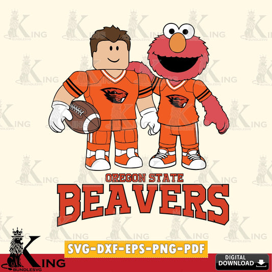 Oregon State Beavers Roblox & Elmo Football SVG file , NCAA Cricut,  File cut , Digital Download , PDF File