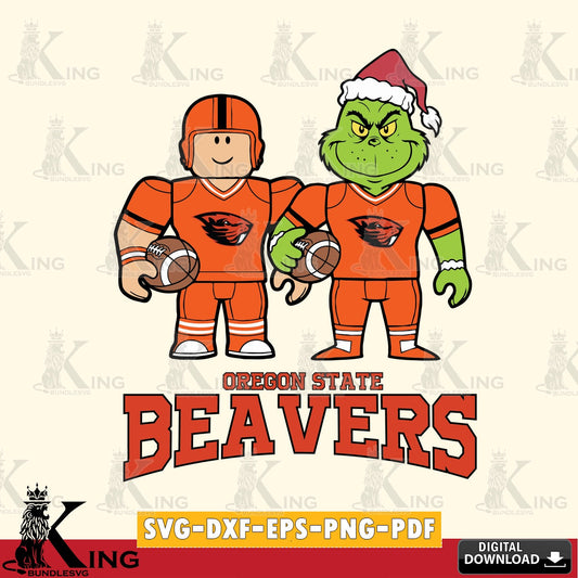 Oregon State Beavers Roblox & Grinch Football SVG file , NCAA Cricut,  File cut , Digital Download , PDF File