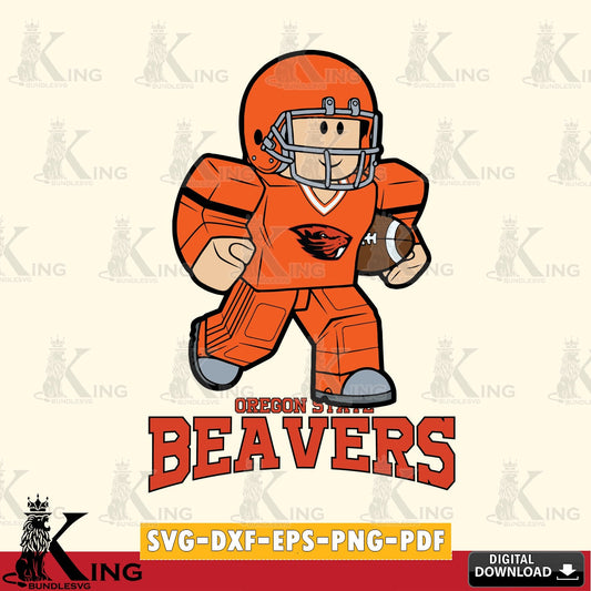 Oregon State Beavers Roblox Player Rugby SVG file , NCAA Cricut,  File cut , Digital Download , PDF File