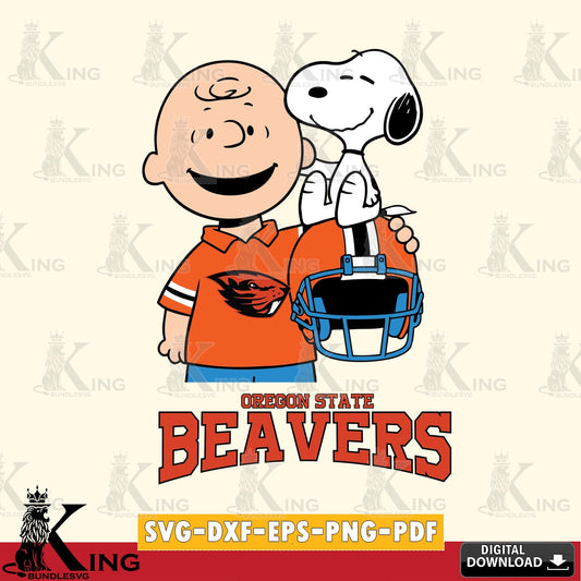 Oregon State Beavers Snoopy On Helmet SVG, Cricut, Cut file  , Digital Download , Instant Download, Peanuts svg, NCAA svg, Football svg, Sport svg
