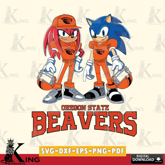 Oregon State Beavers Sonic And Knuckles Player Football SVG file, Vector , Digital Download , PDF File , Instant Download