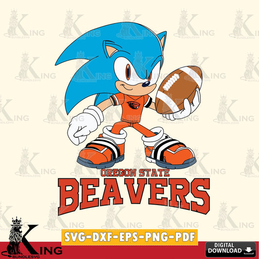 Detailed illustration of the Oregon State Beavers Sonic Rugby logo, a cut file ideal for vinyl projects and T-shirt printing
