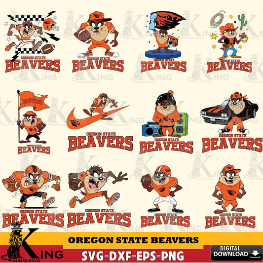 Oregon State Beavers Taz Football NCAA Bundle SVG file, Cut file  , Digital Download , Instant Download, Taz svg, NCAA svg