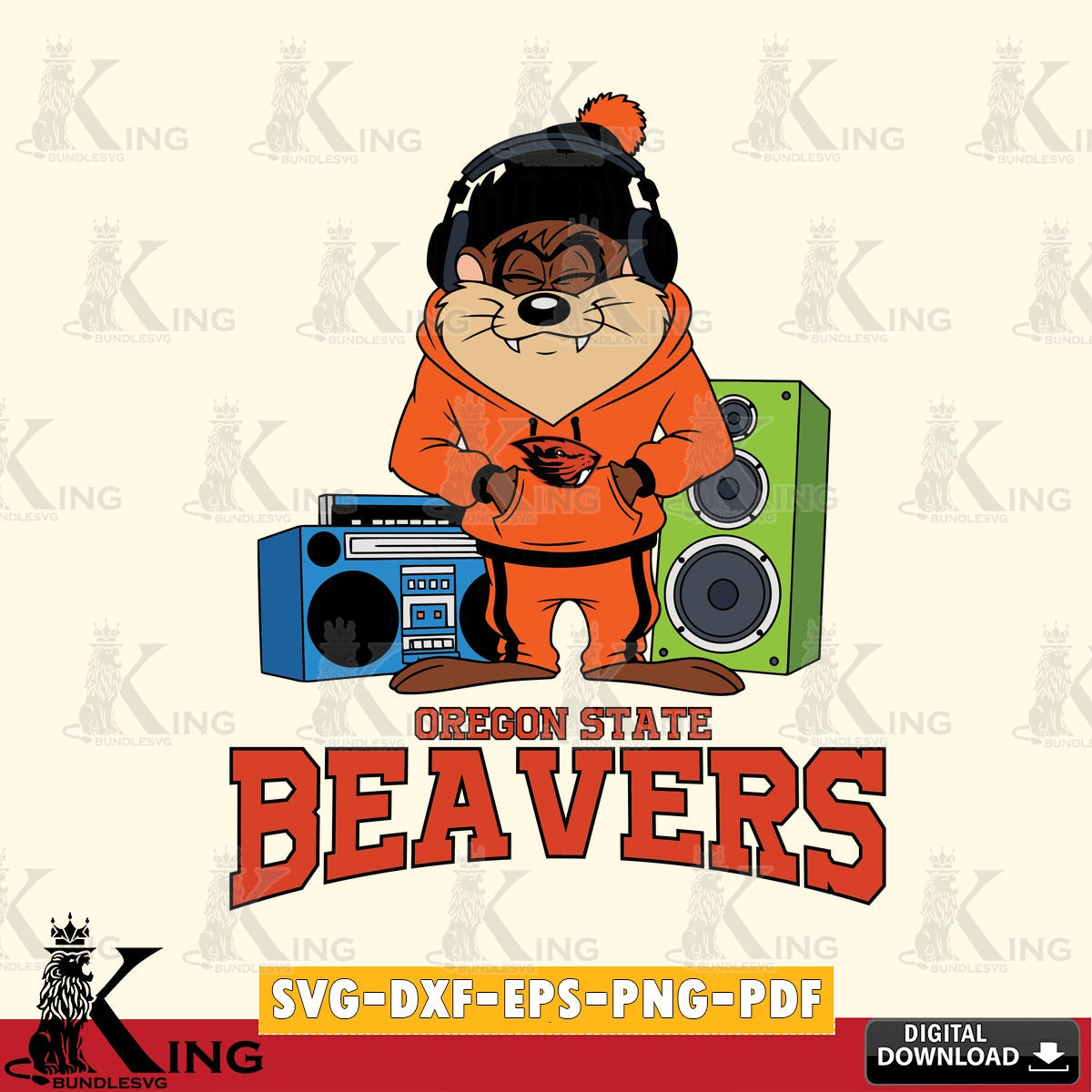 Oregon State Beavers Taz Hip Hop SVG file, Cut file  , Digital Download , Instant Download, Taz svg, NCAA svg