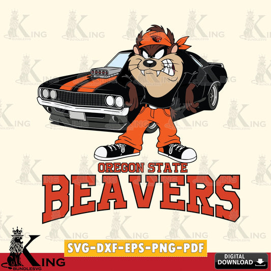 Oregon State Beavers Taz Racing Car SVG file, Cut file  , Digital Download , Instant Download, Taz svg, NCAA svg