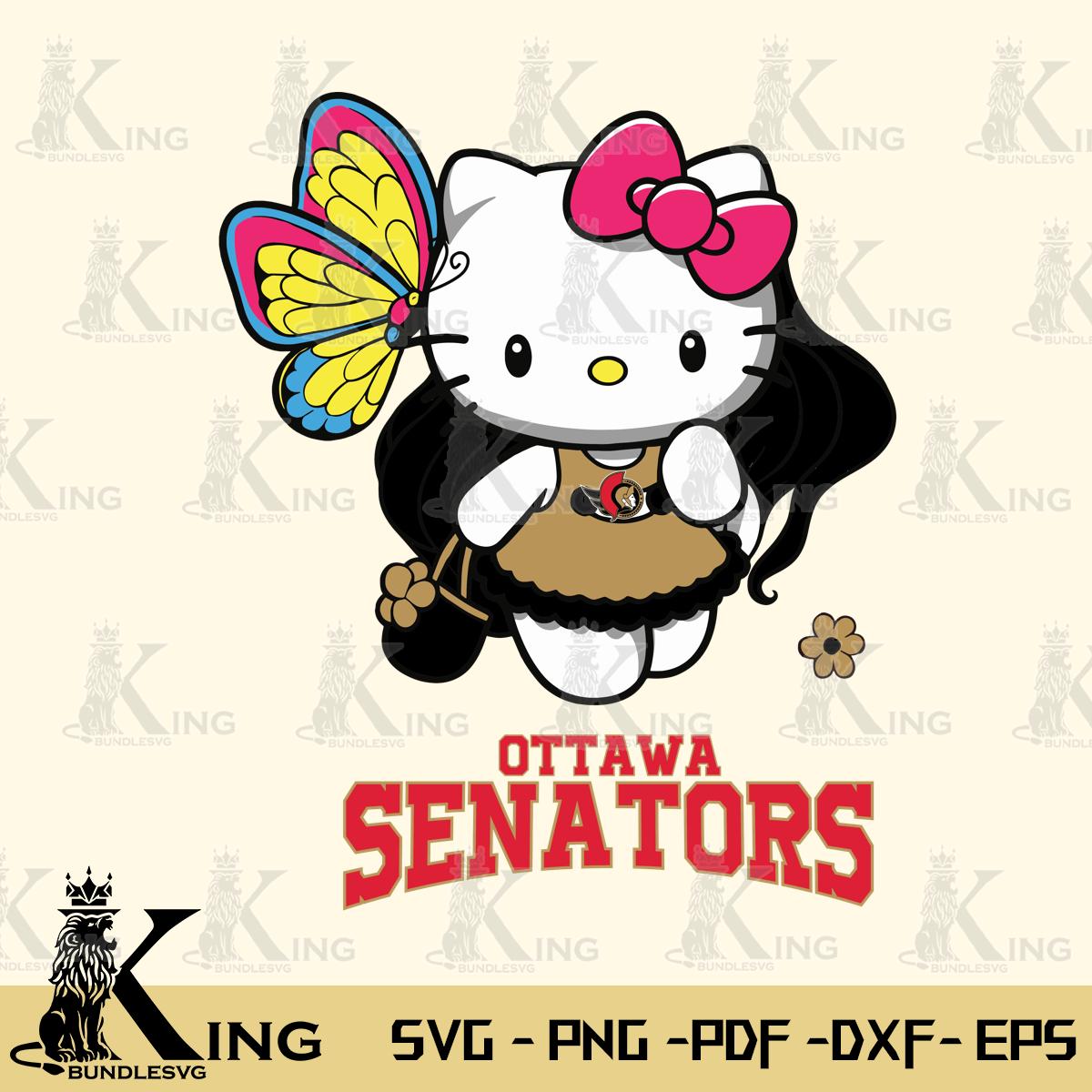 Ottawa Senators Kitty Cartoon Svg Eps Dxf Png File, Digital Download