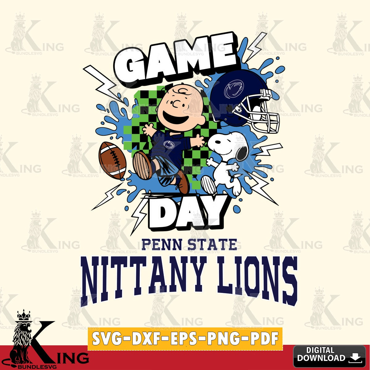 Penn State Nittany Lions Game Day Peanuts SVG, Cricut, Cut file  , Digital Download , Instant Download, Peanuts svg, NCAA svg, Football svg, Sport svg
