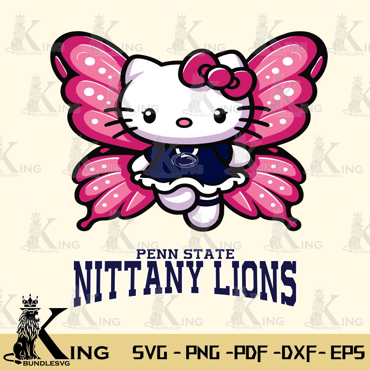 Penn State Nittany Lions Hello Kitty Dreamscape Svg Eps Dxf Png File, Digital Download