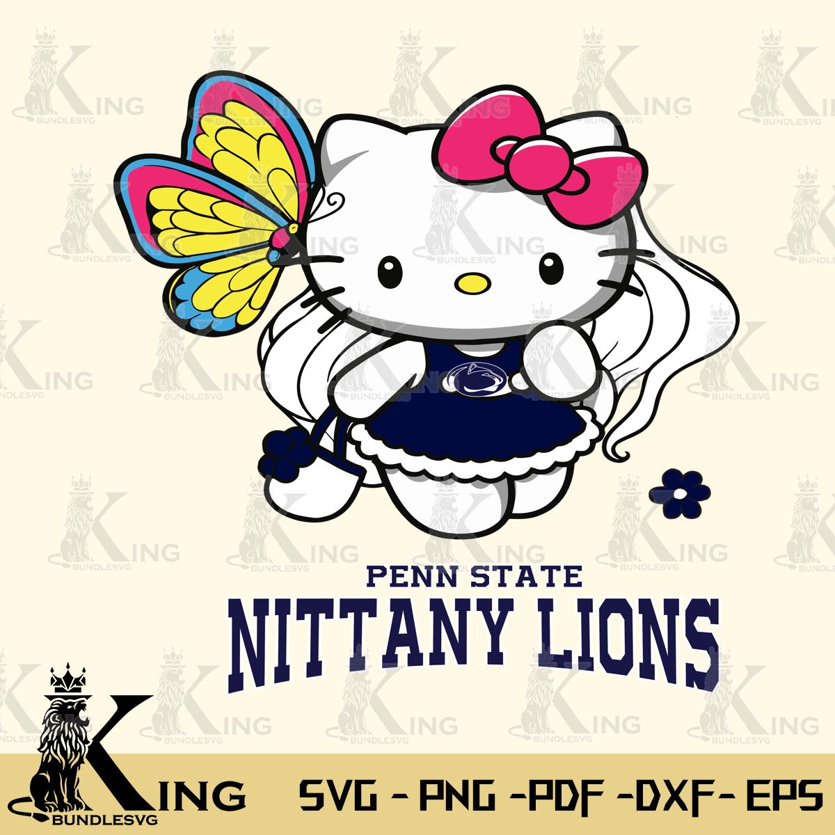 Penn State Nittany Lions Kitty Cartoon Svg Eps Dxf Png File, Digital Download