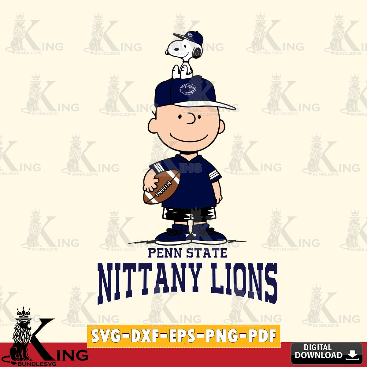 Penn State Nittany Lions Peanuts Football Rugby SVG, Cricut, Cut file  , Digital Download , Instant Download, Peanuts svg, NCAA svg, Football svg, Sport svg