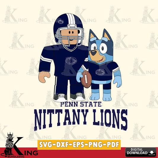 Penn State Nittany Lions Roblox & Bluey Football SVG file , NCAA Cricut,  File cut , Digital Download , PDF File