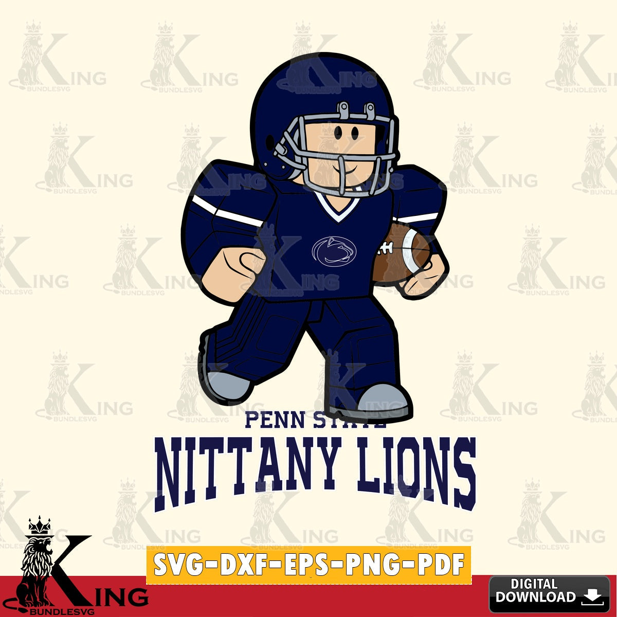 Penn State Nittany Lions Roblox Player Rugby SVG file , NCAA Cricut,  File cut , Digital Download , PDF File