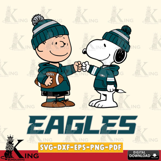 Philadelphia Eagles CharlieBrown Football Fist Bump Cricut file , Cut file  , Digital Download , PDF File , Instant Download